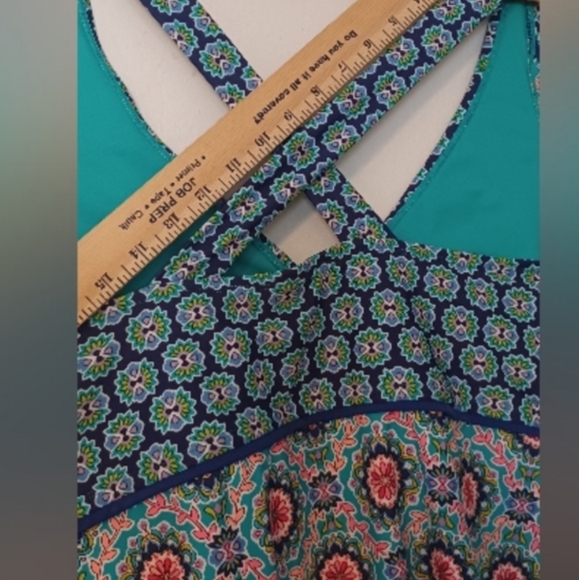 Catalina Blue and Pink Floral One Piece Swimsuit Used But Good Condition - Picture 6 of 8